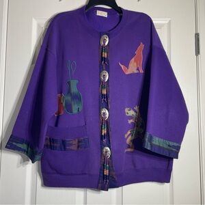 Vintage Handmade Button Up Southwest Native Shirt Shacket XL